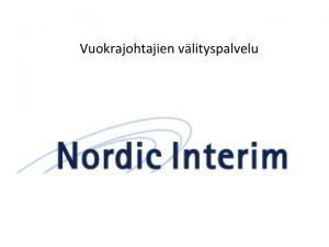 Nordic Interim - Vuokrajohtajien välituyspalvelu